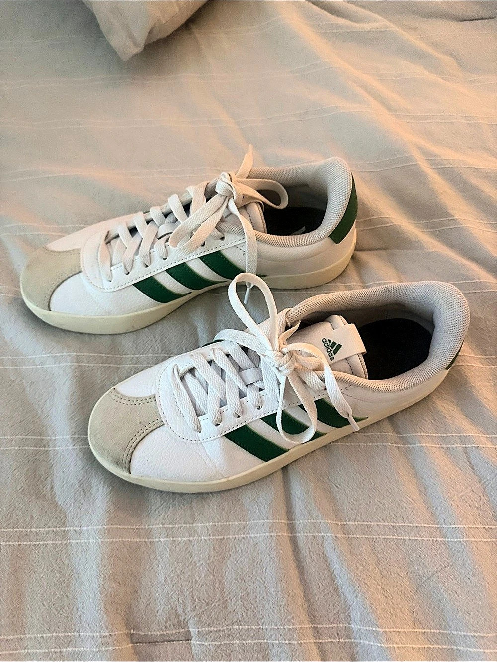 adidas VL Court 3.0 Shoes Women's Sneakers White & Green US 8